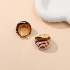 Peru Handmade Silver Sand Lampwork Wide Finger Ring for Unisex, Peru, 25mm
