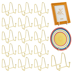 Золотой 16шт. железные подставки-мольберты для фоторамок, художественные тарелки, золотые, 9.5x7.8x8 см