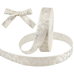 Old Lace Polyester Ribbons, for Gift Decoration, Old Lace, 1 inch(26mm), about 50.00 Yards(45.72m)/Roll