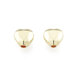 Light Gold Alloy Beads, Cadmium Free & Lead Free, Heart, Light Gold, 7x7x4mm, Hole: 1.5mm