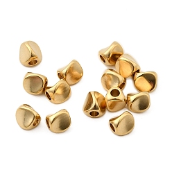 Настоящее золото 24K Spacer бисер латунные, долговечный, треугольные, реальный 24 k позолоченный, 4.5x4.5 мм, отверстие : 1.8 мм
