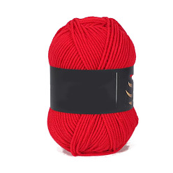 Красный 4 пряжа из молочного акрилового волокна для тафтинговых ковриков, пряжа амигуруми, пряжа для вязания крючком, для свитера, шапки, носков, детских одеял, красные, 2.5 мм, около 113.74 ярдов (104 м) / моток