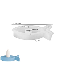 Белый Рыба diy свечи силиконовые формы, для изготовления ароматических свечей, белые, 124x24 мм