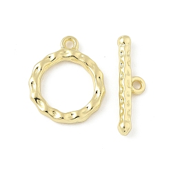 Золотой Застежка тоггл из сплава, без кадмия и без свинца, стойки покрытие, кольцо с канавкой, золотые, Кольцо: 18.5x15.5x2.5 mm, отверстие : 1.6 мм, бар: 6x21x2.5 mm, отверстие : 1.6 мм