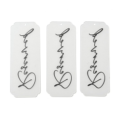 Clear Acrylic Reserved Hanging Signs, for Restaurant, Hotel, Bar, Rectangle, Clear, 200x71x2mm, Hole: 5mm