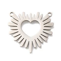 Сердце Антикоррозийные 201 подвески из нержавеющей стали, цвет нержавеющей стали, сердце, 23x25x1.5 мм, отверстие : 1.5 мм