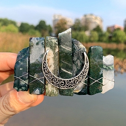 Мосс Агат Заколки для волос из натурального мохового агата, аксессуары для волос для женщин и девочек, 100x100x100 мм