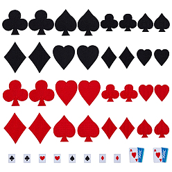 (52) Непрозрачная лаванда 42 шт. фетровые аксессуары с тематикой игральных карт, костюм шляпа сумка украшение аксессуары, разнообразные, разноцветные, 21.5~70x15.5~64.5x1.5 мм