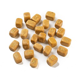 Топаз Нефрит Прямоугольник натуральный топаз нефрит рунные камни, целебные камни для балансировки чакр, кристаллотерапия, медитация, Рейки, гадание, 15~16x11~12x11~11.5 мм, 25 шт / комплект