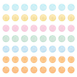 (52) Непрозрачная лаванда 56шт 7 цвета натуральный селенит бусины, класс А, окрашенные, круглые, разноцветные, 8.5 мм, отверстие : 0.8 мм, 8 шт / цвет