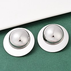 Нержавеющая Сталь Цвет 304 из нержавеющей стали серьги, полукруглый, цвет нержавеющей стали, 35 мм