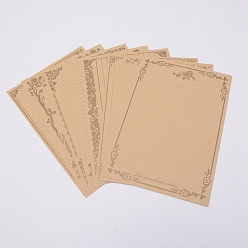 Tan Paper Letter Stationery, Rectangle, Tan, 21x14.5x0.01cm, 8pcs/set