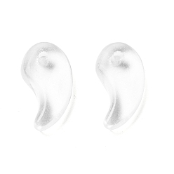 Хрусталь Хрустальные подвески синтетического кварца, горный хрусталь магатама амулеты, 20.5~23.5x11~16.5x5.5~6 мм, отверстие : 1.8 мм