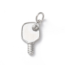 Платина Стойки обшивки латунные подвески, без свинца и без кадмия, долговечный, чары пиклбола, с целью перехода в кольце, платина, 17x9x2.5 мм, отверстие : 3.5 мм