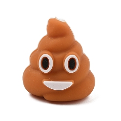 Шоколадный Силиконовые бусины, изготовление ожерелий и браслетов своими руками, какать, цвет шоколада, 21x20x19.5 мм, отверстие : 3 мм