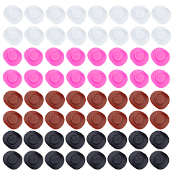 (52) Непрозрачная лаванда 64шт 4 стиль пластиковые кукольные шляпы, ковбойской шляпе, аксессуары для изготовления кукол своими руками, разноцветные, 47~54.5x47~54.5x16~17 мм, внутренний диаметр: 23.5~26x23~26 мм, 16 шт / стиль