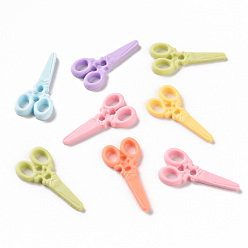 (52) Непрозрачная лаванда Кабошоны из смолы, ножницы, разноцветные, 34.5x17x3.5 мм