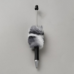 Черный Пластиковая шариковая ручка, плюшевые шариковые ручки для бисероплетения, для индивидуальной ручки с ювелирными бусинами, чёрные, 147x32 мм