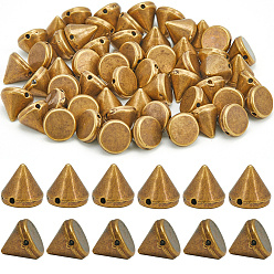 Antique Bronze Plated 440Pcs ABS Beads, Cone, Antique Bronze Plated, 7.5x7mm, Hole: 0.9mm