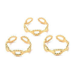 Золотой Ионное покрытие (ip) 304 перстни из нержавеющей стали, манжеты кольца, долговечный, полый лист, золотые, размер США 6 3/4 (17.1 мм), 5.5~6 мм