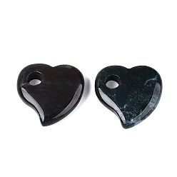 (RRHB277) Кристалл на подкладке из медово-бежевого цвета Природного индийского агата подвески, сердце прелести, 30~30.5x29~30x8~8.5 мм, отверстие : 6~6.5 мм