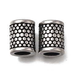 Античное Серебро 304 европейские трубы из нержавеющей стали, бусины с большим отверстием, античное серебро, 12.5x10 мм, отверстие : 6 мм