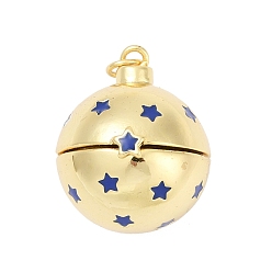 Темно-Синий Латунные микропроволочные кубические циркониевые медальоны, с эмалью, без свинца и без кадмия, долговечный, круглые, с целью перехода в кольце, реальный 18 k позолоченный