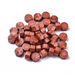Sienna Sealing Wax Particles, for Retro Seal Stamp, Octagon, Sienna, 9mm, about 1500pcs/500g