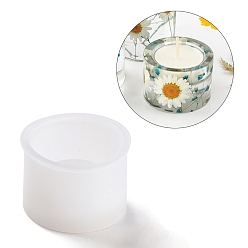 Белый Силиконовые формы для подсвечников своими руками, для изготовления ароматерапевтических подсвечников, формы для литья смолы, для уф-смолы, изготовление ювелирных изделий из эпоксидной смолы, колонка, белые, 40x55 мм