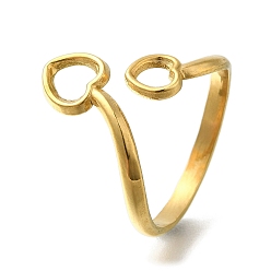 Настоящее золото 18K Ионное покрытие (ip) 304 манжеты из нержавеющей стали для женщин, реальный 18 k позолоченный, регулируемый, 15.5 мм