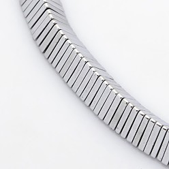 Platinum Plated Electroplate Non-magnetic Synthetic Hematite Beads Strands, Triangle, Platinum Plated, 6x6x1mm, Hole: 1mm, about 351pcs/strand, 15.7 inch