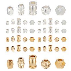 (52) Непрозрачная лаванда 60 шт. 10 стили латунные бусины-проставки, разнообразные, разноцветные, 3.5~4.8x3~6 мм, отверстие : 1.5~2 мм, 6 шт / стиль