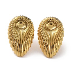 Настоящее золото 18K Ионное покрытие (ip) 304 детали серьги-гвоздики из нержавеющей стали, серьги настройки, слеза, реальный 18 k позолоченный, 24x15 мм, штифты : 0.7 мм, лоток : 5 мм