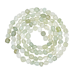 Xiuyan Jade Natur Xiuyan Jade Perle Stränge, getrommelt Stein, Nuggets, 5~7x5~7 mm, Bohrung: 1 mm, ungefähr 15.7 Zoll, 2 Stränge / Box