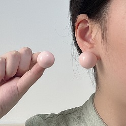 Pink Серьги сплава смолы, полукруглый, розовые, 21 мм