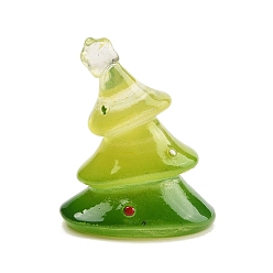 Рождественская елка Рождественские фигурки из смолы для украшения рабочего стола в домашнем офисе, рождественская елка, 36.5x30x23.5 мм