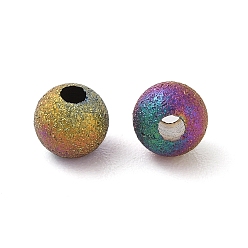 Rainbow Color Титановые бусины, круглые, , Радуга цветов, 5x4.8 мм, отверстие: 1.6 мм