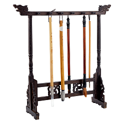 Кокосово-Коричневый Подвесной держатель для китайской каллиграфии из дерева венге, Подставка для каллиграфических кистей и ручек с булавками для любителей каллиграфии, кокосового коричневый, готовый продукт: 12 мм