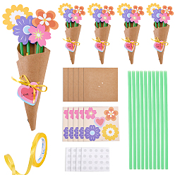 (52) Непрозрачная лаванда Наборы для создания букетов своими руками, украшения для вечеринки ко Дню матери, разноцветные, 190x5 мм