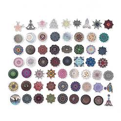 Sports Набор бумажных наклеек, самоклеящиеся этикетки, для чемодана, скейтборда и рефигратора, йога, йога, 37~46x38~51x0.2 мм, 60 шт / пакет