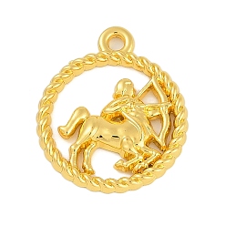 Стрелец Подвески из сплава «двенадцать созвездий», Стрелец, 22.5x19x2.5 мм, отверстие : 1.8 мм