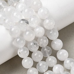 Rainbow Moonstone Бусины из натурального радужного лунного камня, круглые, 10~10.5 мм, отверстие : 1 мм, около 40 шт / нитка, 15.47'' (39.3 см)