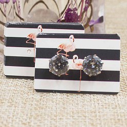 Flamingo Shape Бумажные карты дисплей, для серьги, прямоугольные, Фламинго, 2.5x3.5 см, о 100 шт / комплект