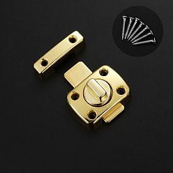 Золотой Защелки из сплава с поворотным болтом, дверные замки с защелкой, с винтом, золотые, 50~52x15~37 мм