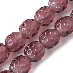 Кокосово-Коричневый Бусы лэмпворк ручной работы, круглые, кокосового коричневый, 10.5x10 мм, отверстие : 1.4 мм, около 35 шт / нитка, 10.91'' (27.7 см) ~ 14.96'' (38 см)