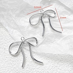 Bowknot Платинового сплава подвески, бантом, 32x31 мм