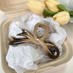 Цвет Древесины Пластиковые заколки для волос с большими когтями и градиентным бантом, аксессуары для волос для женщин и девочек, деревесиные, 120x65 мм