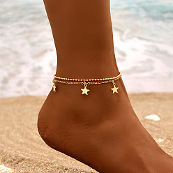 Золотой Браслеты со звездным сплавом, золотые, 8-1/4 дюйм (210 мм)