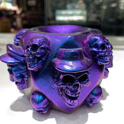 Розовато-лиловый Украшения для пьедестала скульптуры из черепа, держатель хрустального шара, для домашнего офисного стола, розовато-лиловый, 95x65 мм