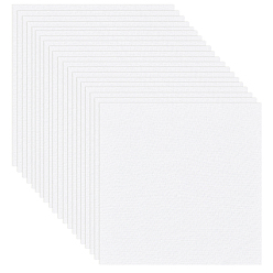 Белый 20шт. квадратные хлопчатобумажные ткани, поделки товары для рукоделия, белые, 258x258x0.3 мм